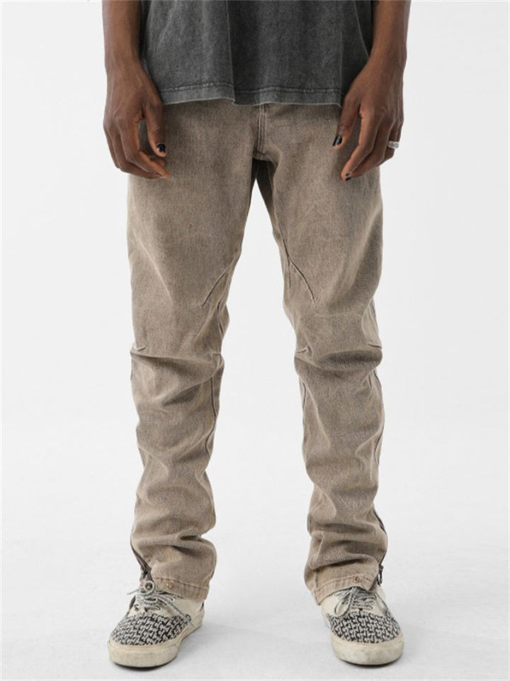 Vintage Fashion Skinny Washed Hip Hop Men's Jeans