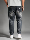 Fashion Street Style Ripped Washed Effect Oversized Harem Pants Denim Jeans