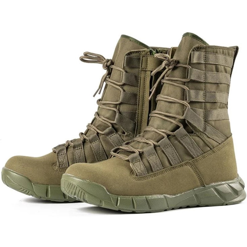 Lightweight Men's Outdoor Solid Color Army Boots