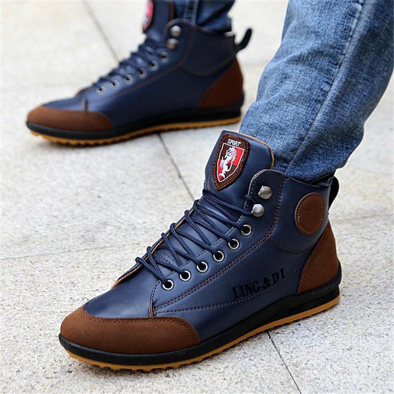 Men's Vintage Sporty Lace-up Leather Ankle Boots