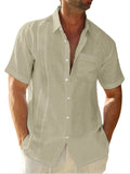 Short Sleeve Single-Breasted Lapel Shirts