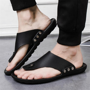 Men's Outdoor PU Non-slip Casual Sandals Slippers