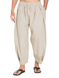 Casual Drawstring Linen Pants With Pockets