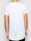 Mens Fashion Print Hem Patchwork Short Sleeve T-Shirts
