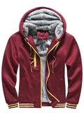 Hooded Full Zip Fashion Casual Solid Color Sports Men's Sweatshirt