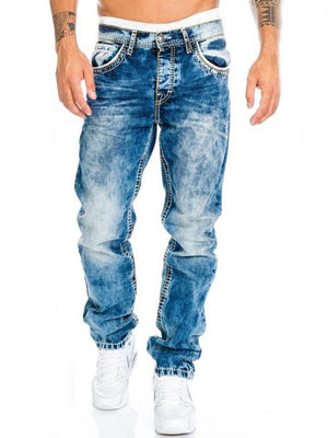 Fashion Mens Hip-Hop Straight Jeans