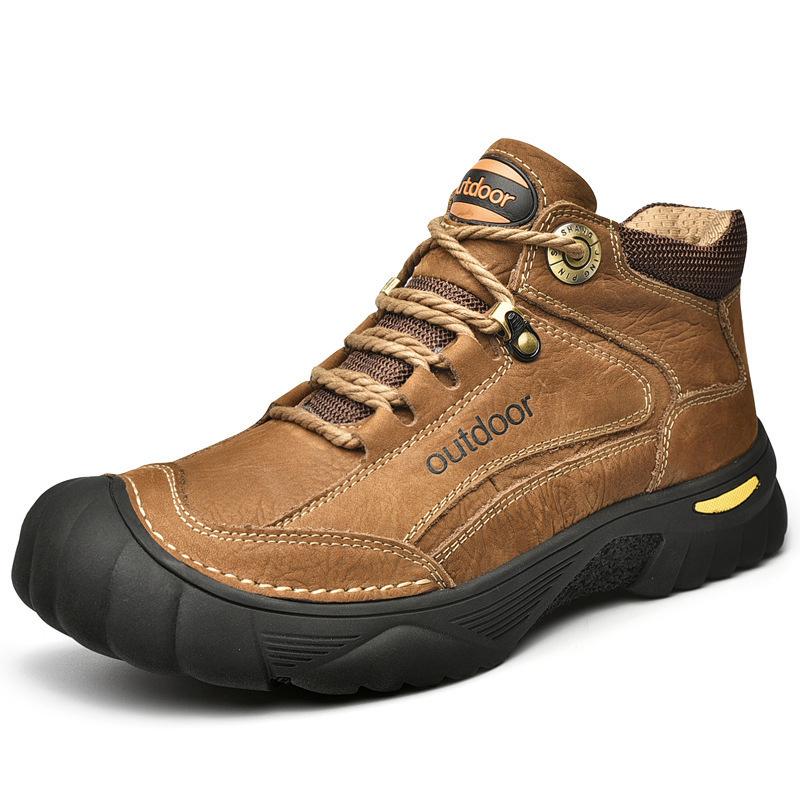 Men's Casual Waterproof Non-Slip Plush Thermal Climbing Shoes