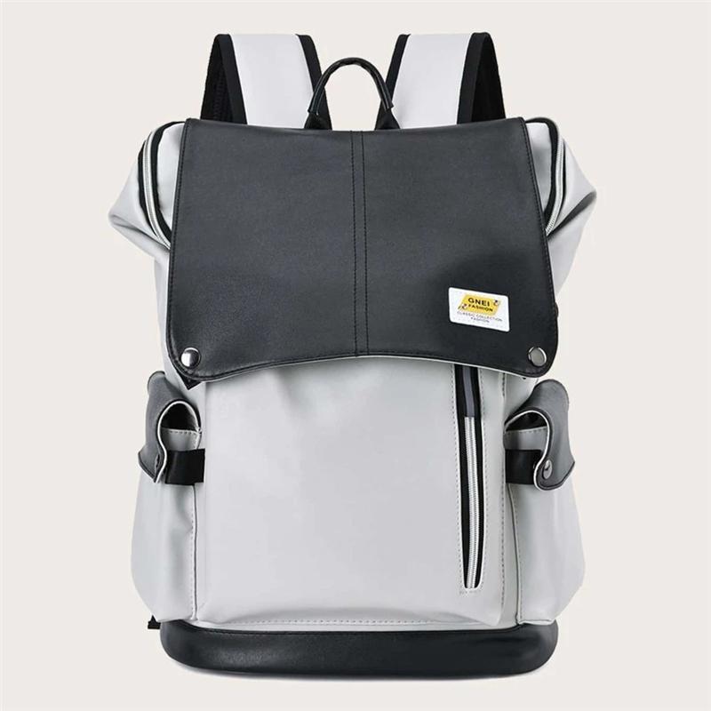 Men Large Capacity Flap Backpack With USB Charging Port