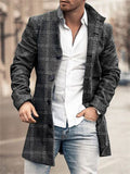 Fashion Stand Collar Mid Length Men's Woolen Coats