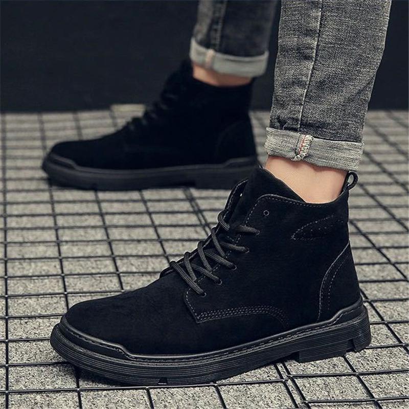 Stylish Lace Up Men's Suede Boots