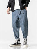 Stylish Oversized Stripe Denim Pants