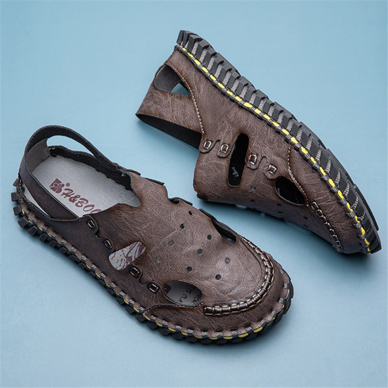 Men's Holiday Non Slip Stitching Breathable Soft Sole Casual Sandals