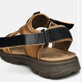 New Mens Casual Open Toe Cowhide Leather Sandals