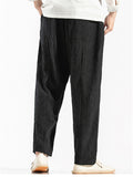 Vintage Loose Linen&Cotton Stripe Comfy Pants