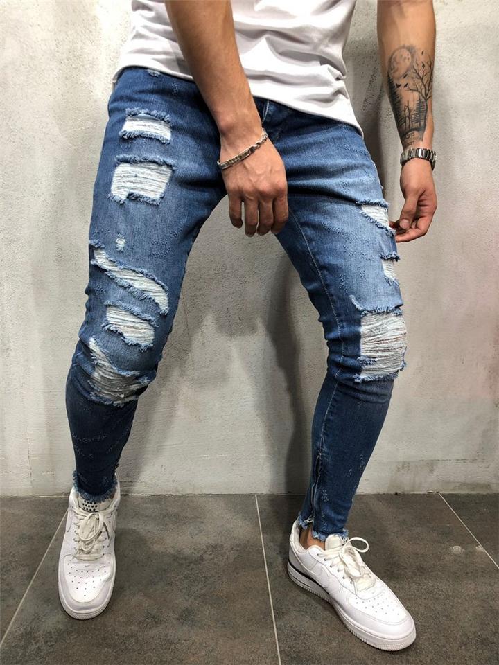 Men's Fashion Jeans With Ripped