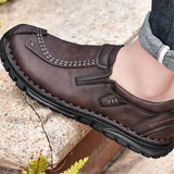 Mens Plus Size Stitching Cargo Loafers