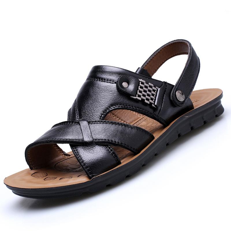 Men's Non-slip Comfy Leather Beach Sandals
