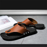 Men's Outdoor PU Non-slip Casual Sandals Slippers