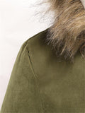 Men's Thermal Lamb Wool Parka Padded Coat With Fur Hood