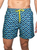 Mens Beach Print Two Pieces Workout Shorts
