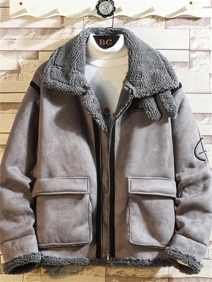 Men's Winter Hipster Comfy Faux Fur Plush Warm Coats