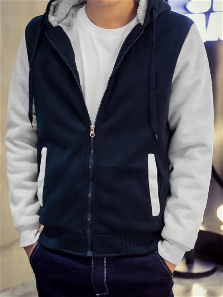 Mens Fashion Casual Thermal Fleece Lined Outerwear