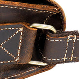 Men's Leather Shoulder Bag Buckle Closure Crossbody Bag