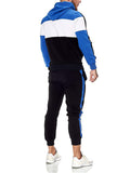 Mens Outdoor Gym Patchwork Personality Outwear+Pants