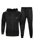 Mens Classic Patchwork Running Sports Outwear+Pants