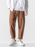 Loose Casual Elastic Waist Cotton&Linen Pants