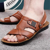 Men's Non-slip Comfy Leather Beach Sandals