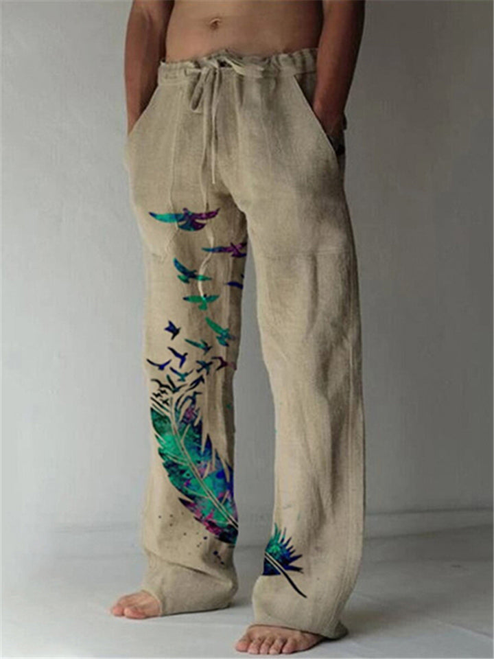 Men's Printed Drawstring Pants