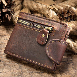 Men's Retro Casual Leather Bifold Wallet