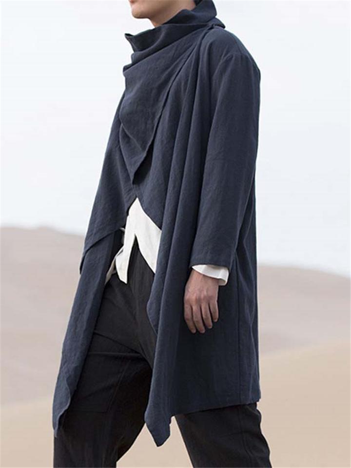 Mens Stylish Irregular Personality Long Sleeve Cape Cardigan Arab Long Robes
