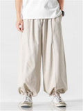 Casual Hip Hop Loose Straight Pants With Adjustable Stripe