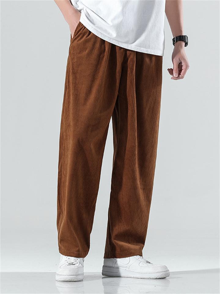 Men's Casual Outdoor Loose Straight Elastic Waist Pants