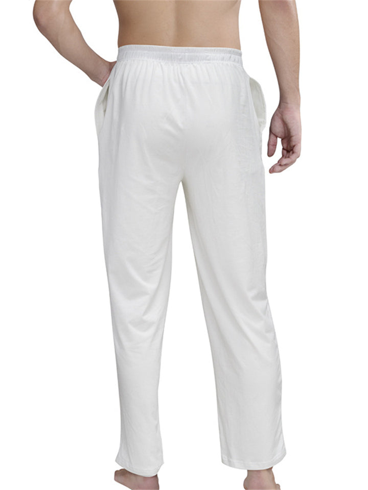 Mens Casual Comfy Soft Solid Color Pants
