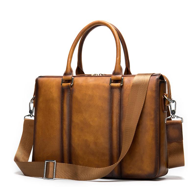 Vintage Fashion Solid Color Leather Handbags With Adjustable Strap