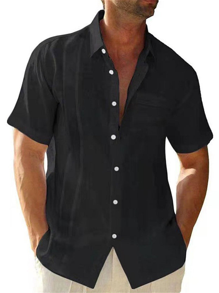 Short Sleeve Single-Breasted Lapel Shirts