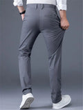 Elastane Slim Fit Comfy Classic Lightweight Business Pants