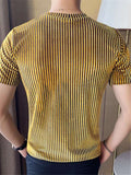 Men Casual Round Neck Short Sleeve Solid Color T-Shirts