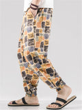 Classic Fashion Print Harem Ankle Trousers