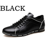 Casual Fancy Laced Leather Shoes For Men