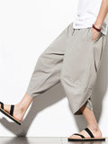 Casual Loose Cotton&Linen Cropped Pants