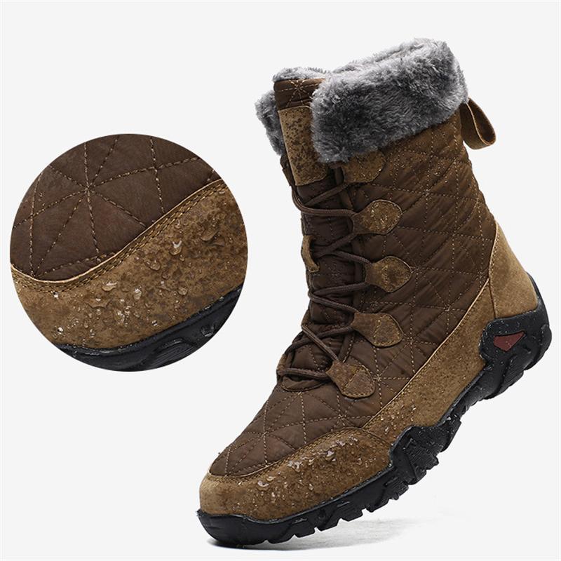 Winter Thermal Soft Genuine Leather Snow Boots For Men