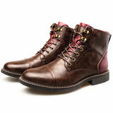 Fashion Casual Non-Slip Patchwork PU Boots For Men