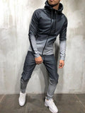 Gradient Tracksuit Sets Hooded Sweatshirt + Slim Fit Trousers