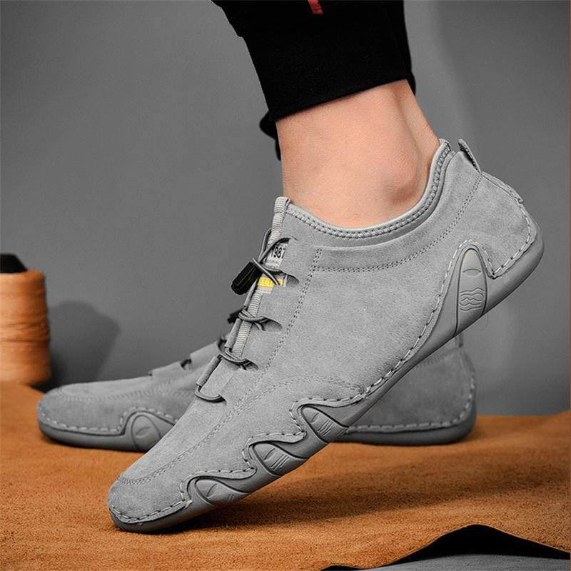 Ultra Cozy Mens Genuine Leather Sporty Casual Shoes