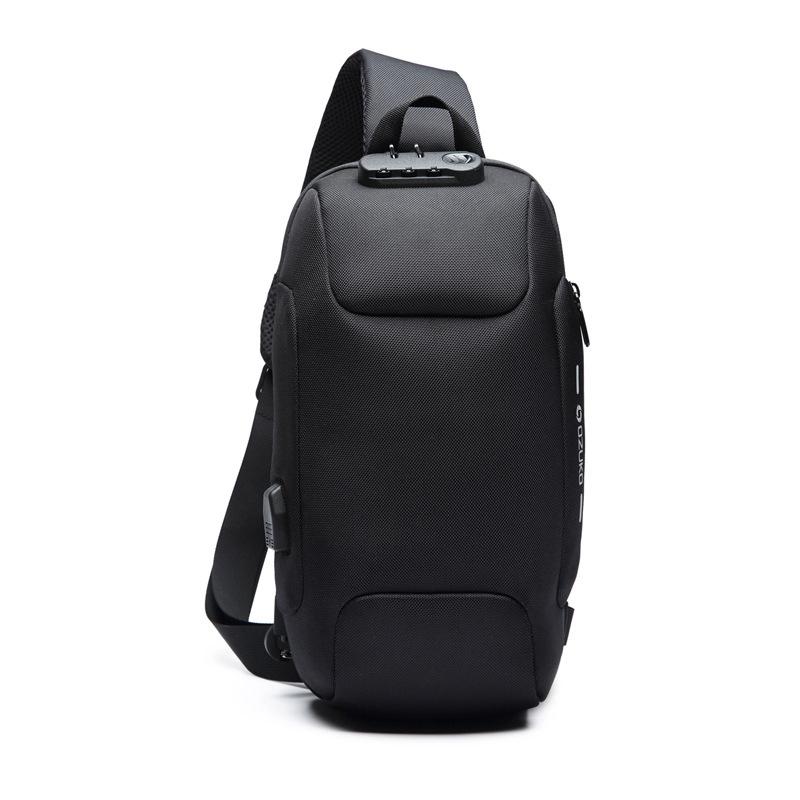 Men's Waterproof Lightweight Outdoor Sling Bag Chest Bag Crossbody Bag With USB Charging Port