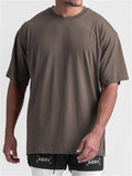 Summer Fashion Casual Large Size Men's Solid Color T-shirts